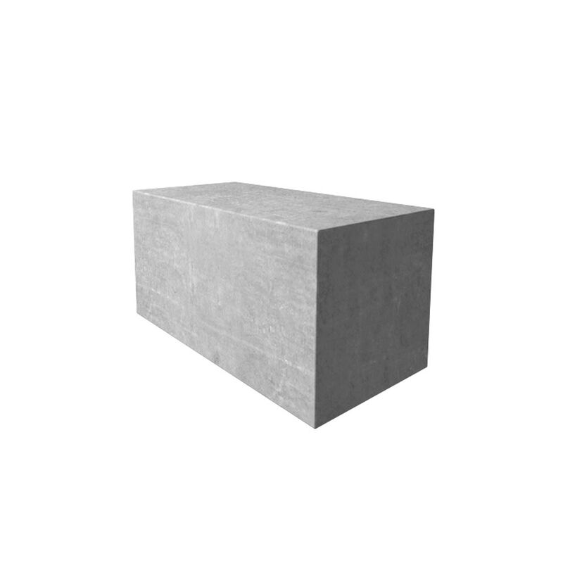 Concrete Lego block with flat top, 160x80x80 cm