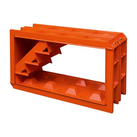Concrete block mold with stair steps, 160x80x80 cm