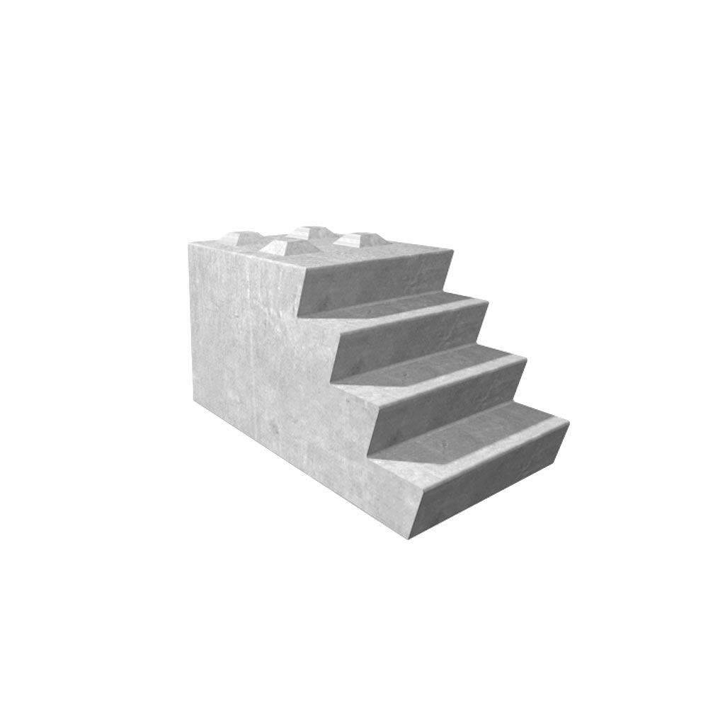 Lego-Betonblöcke mit Treppenstufen, 160x80x80 cm