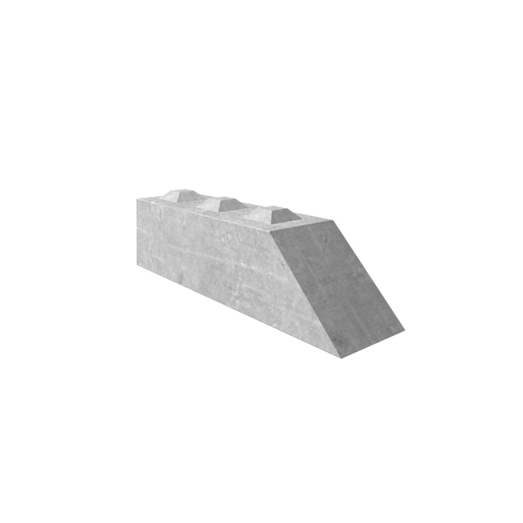 betonblok 160x40x40 cm met schuine wand