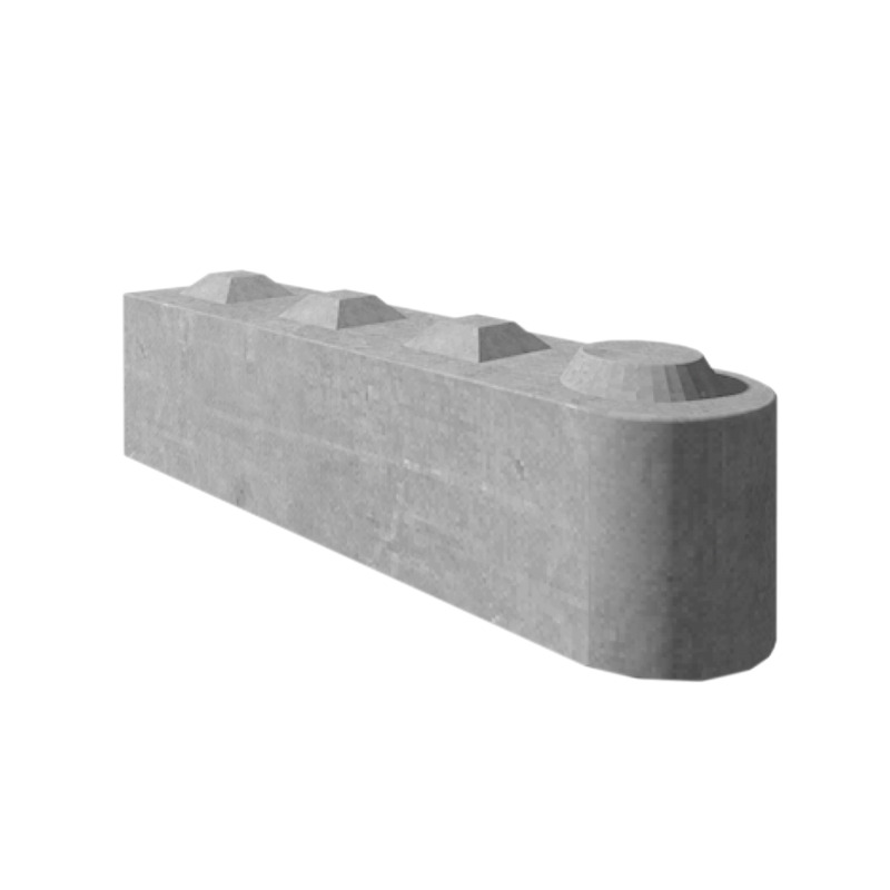 Blocco di cemento rotondo 160x40x40 cm