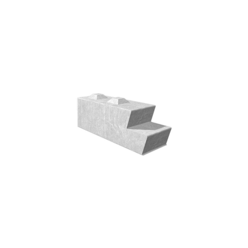 Mega bloque de hormigón con escalones 160x40x40 cm