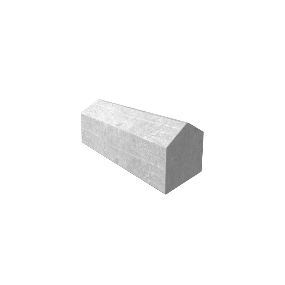 Stackable concrete blocks with roof shape, 150x60x60 cm
