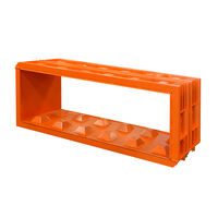Oranje lego betonblokmal 240x80x80 cm