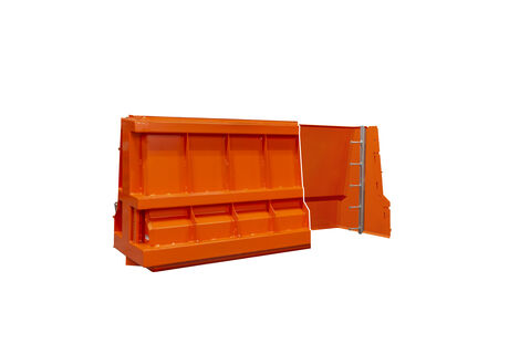 Orange verbindbare Barrierenform 200x54x90 von Betonblock