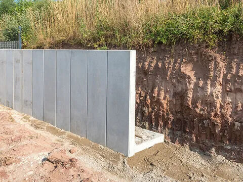 Betonblock keerwand muur voor duurzame en stevige bouwconstructies